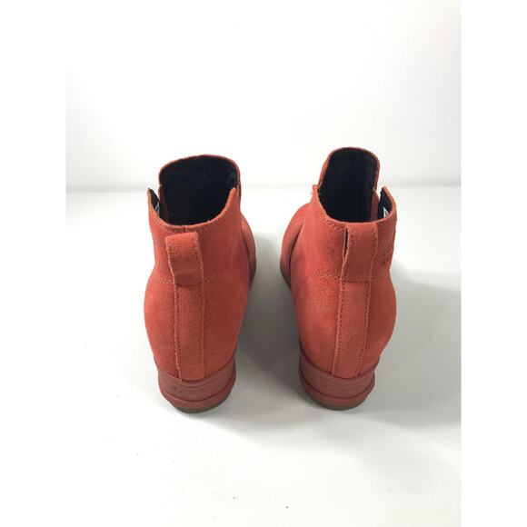 Sorel Evie Ankle Wedge Boot Warp Rust Red Suede Women's 8.5 Pull On Cold Weather - Picture 4 of 9